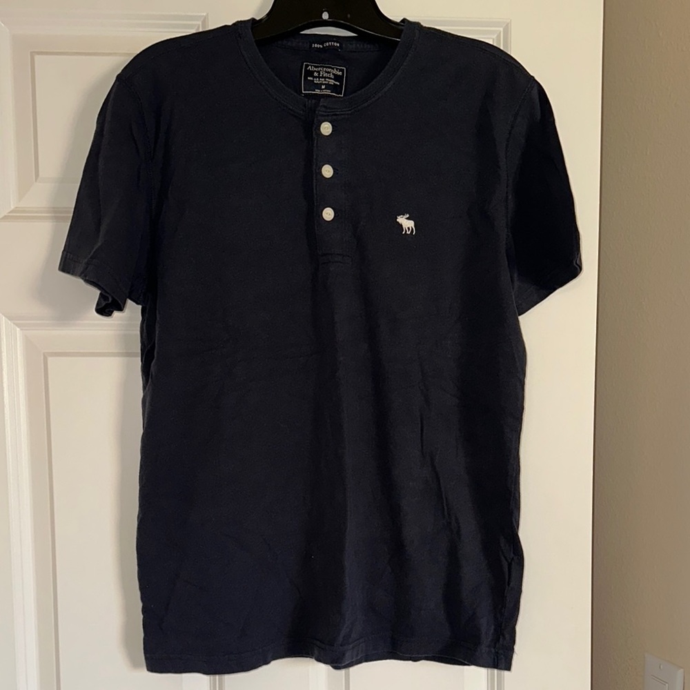 Abercrombie & Fitch Navy Henley Shirt